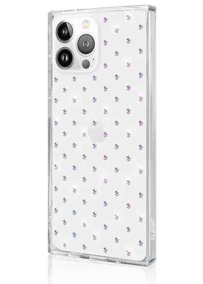 SQUARE® Iridescent Crystal Rhinestone iPhone Case