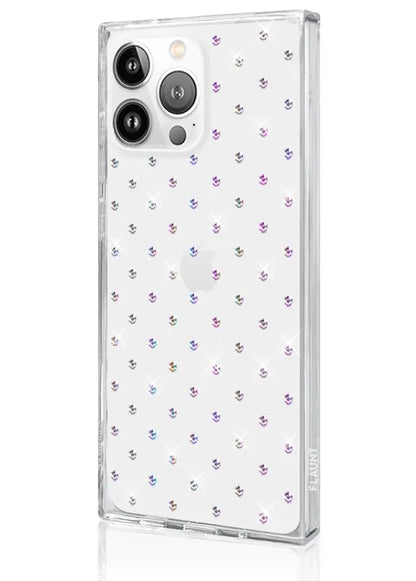 SQUARE® Iridescent Crystal Rhinestone iPhone Case