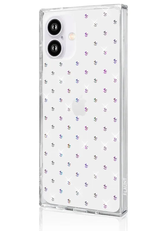SQUARE® Iridescent Crystal Rhinestone iPhone Case