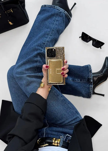 Gold Faux Leather MagSafe Wallet (Works with MagSafe Cases Only)