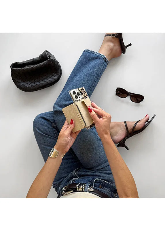 Nude Faux Leather MagSafe Wallet (Works with MagSafe Cases Only)