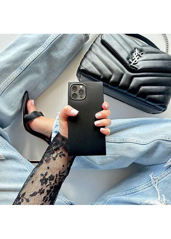 SQUARE® Matte Black iPhone Case