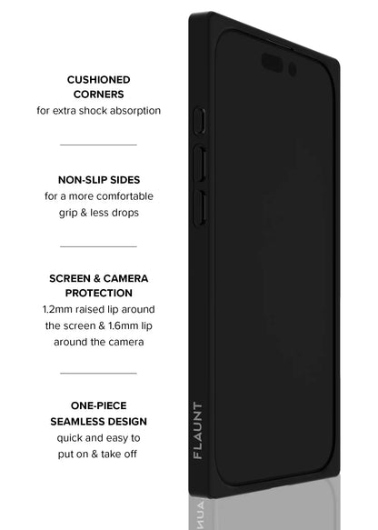 SQUARE® Matte Black iPhone Case