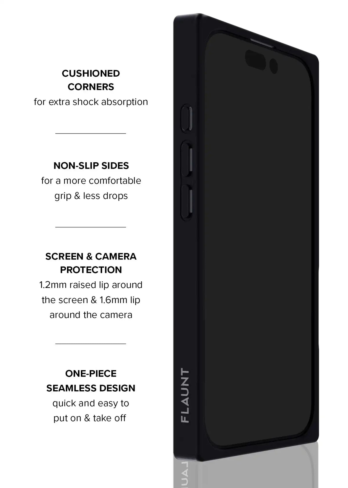 SQUARE® Matte Black iPhone Case
