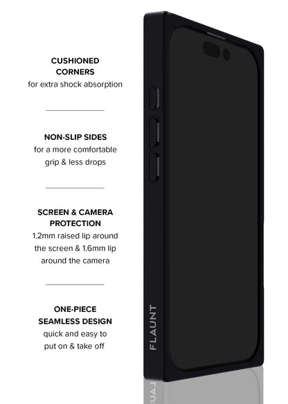 SQUARE® Matte Black iPhone Case