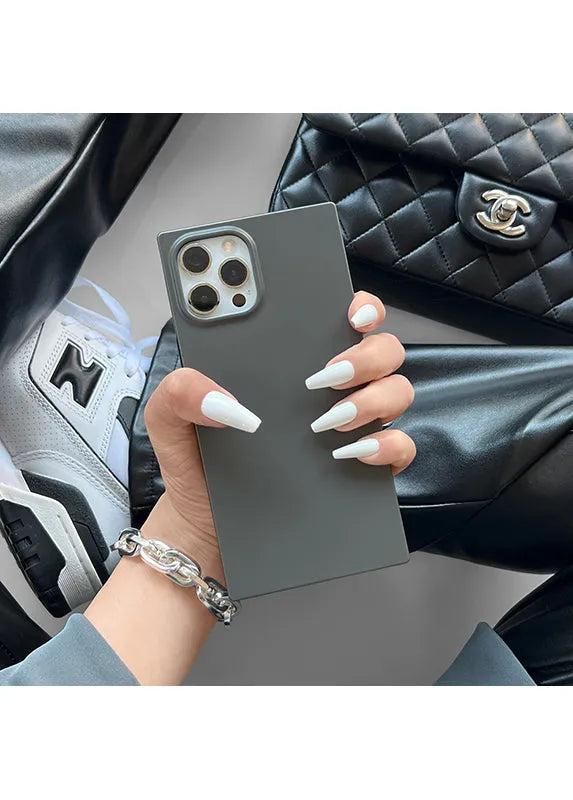 SQUARE® Matte Gray iPhone Case