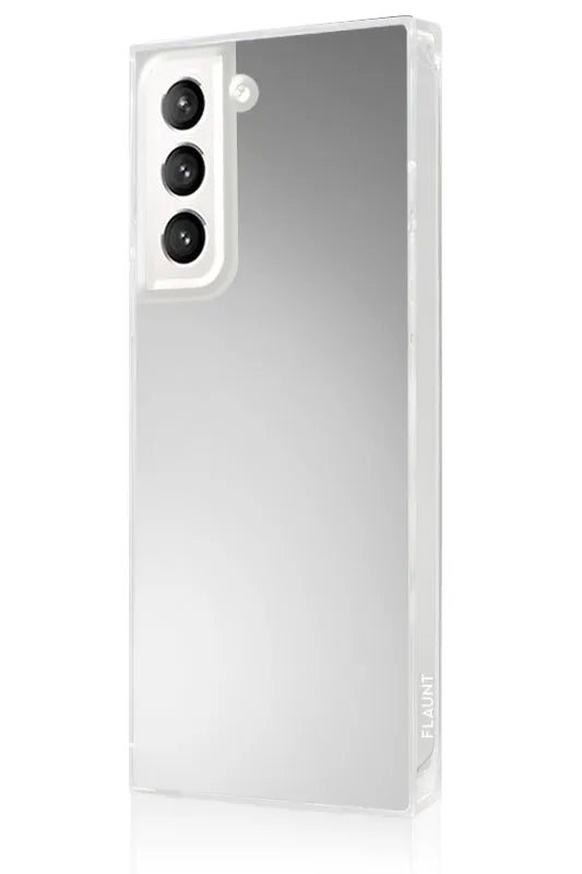 SQUARE® Metallic Silver Mirror Galaxy Case