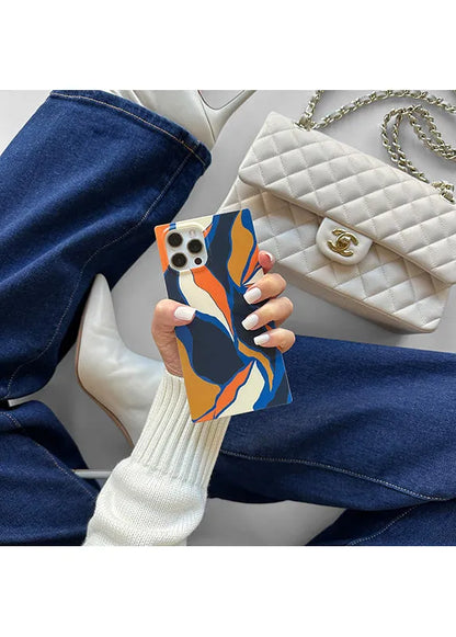 SQUARE® Navy Blossom iPhone Case