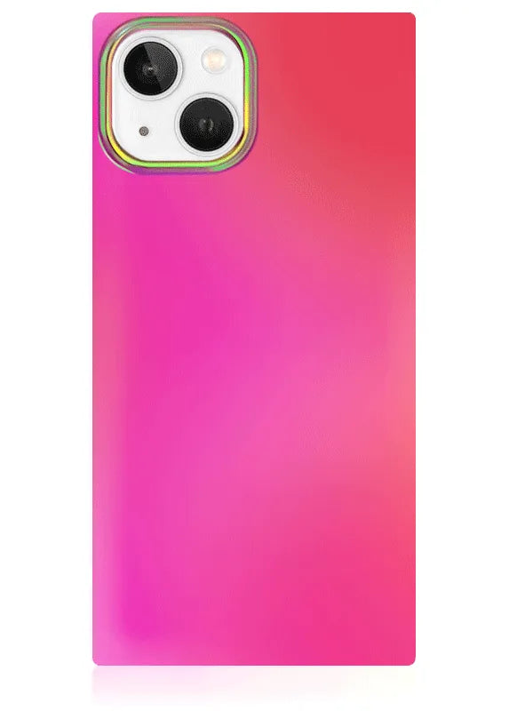 SQUARE® Pink Iridescent Satin iPhone Case
