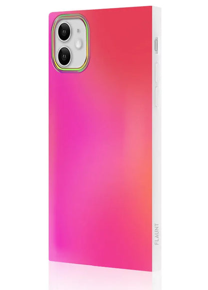 SQUARE® Pink Iridescent Satin iPhone Case