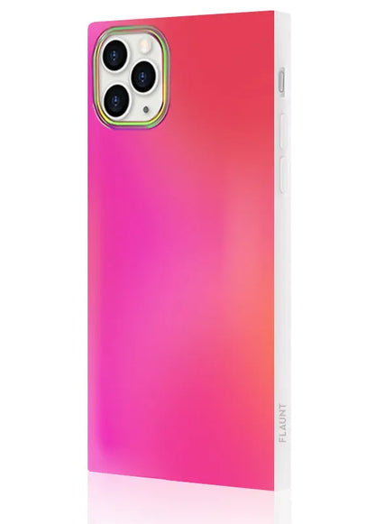 SQUARE® Pink Iridescent Satin iPhone Case
