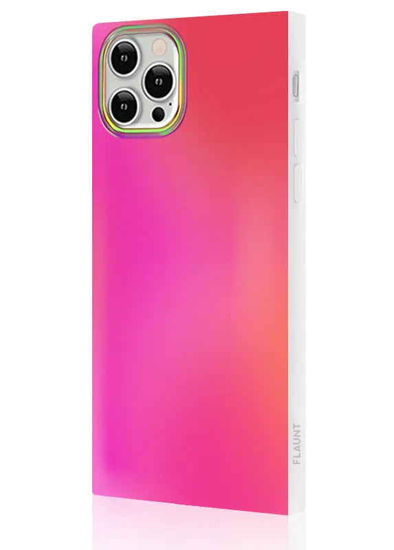 SQUARE® Pink Iridescent Satin iPhone Case