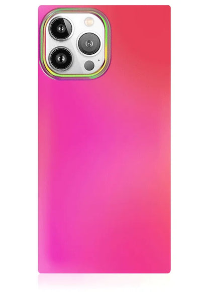 SQUARE® Pink Iridescent Satin iPhone Case