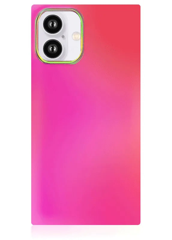 SQUARE® Pink Iridescent Satin iPhone Case