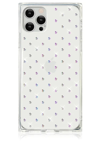 SQUARE® Iridescent Crystal Rhinestone iPhone Case