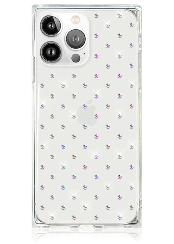 SQUARE® Iridescent Crystal Rhinestone iPhone Case