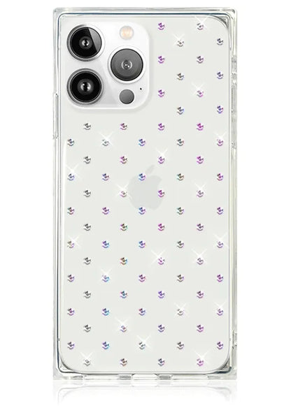 SQUARE® Iridescent Crystal Rhinestone iPhone Case