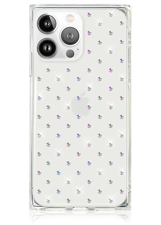 SQUARE® Iridescent Crystal Rhinestone iPhone Case