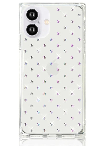 SQUARE® Iridescent Crystal Rhinestone iPhone Case