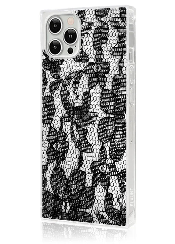 SQUARE® Black Lace iPhone Case
