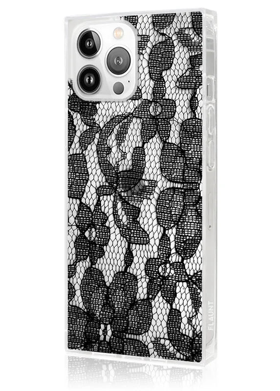 SQUARE® Black Lace iPhone Case