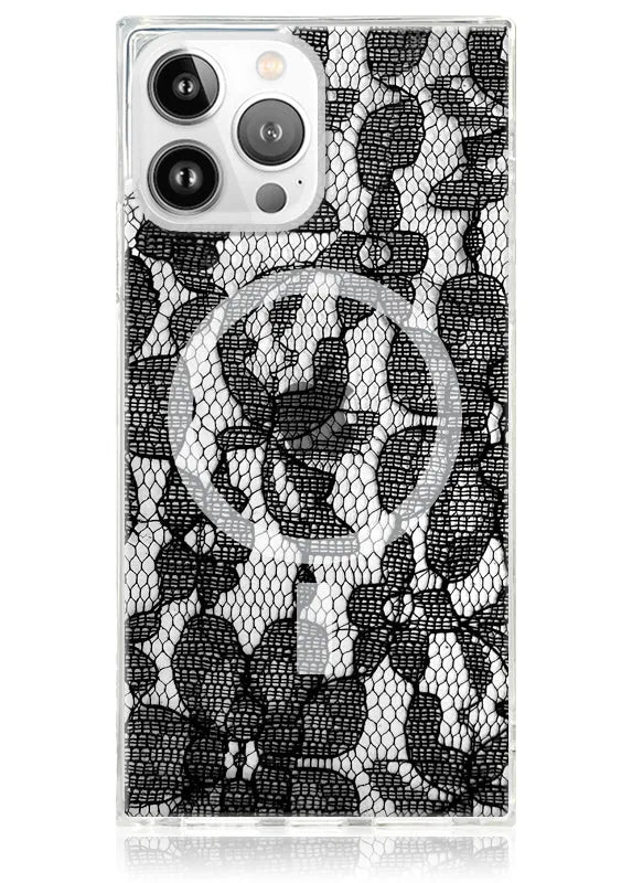 SQUARE® Black Lace iPhone Case