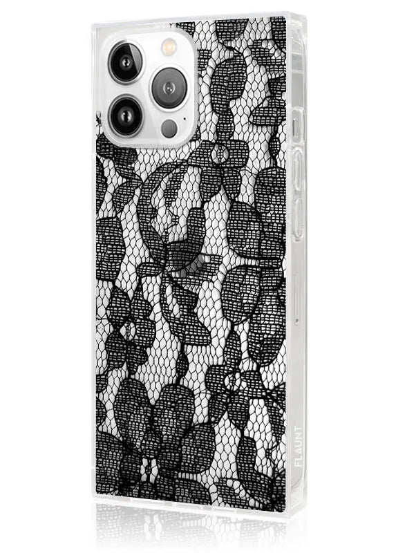 SQUARE® Black Lace iPhone Case