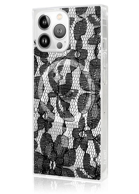SQUARE® Black Lace iPhone Case