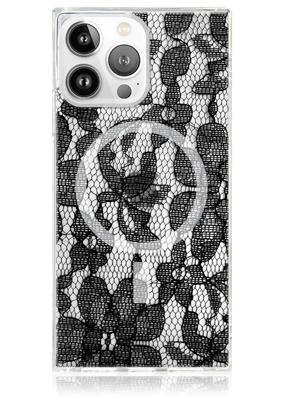 SQUARE® Black Lace iPhone Case