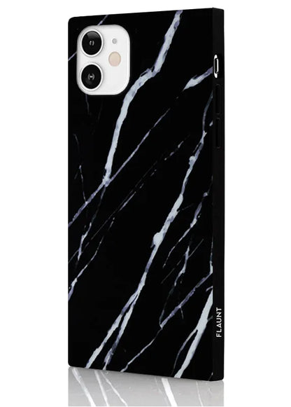 SQUARE® Black Marble iPhone Case