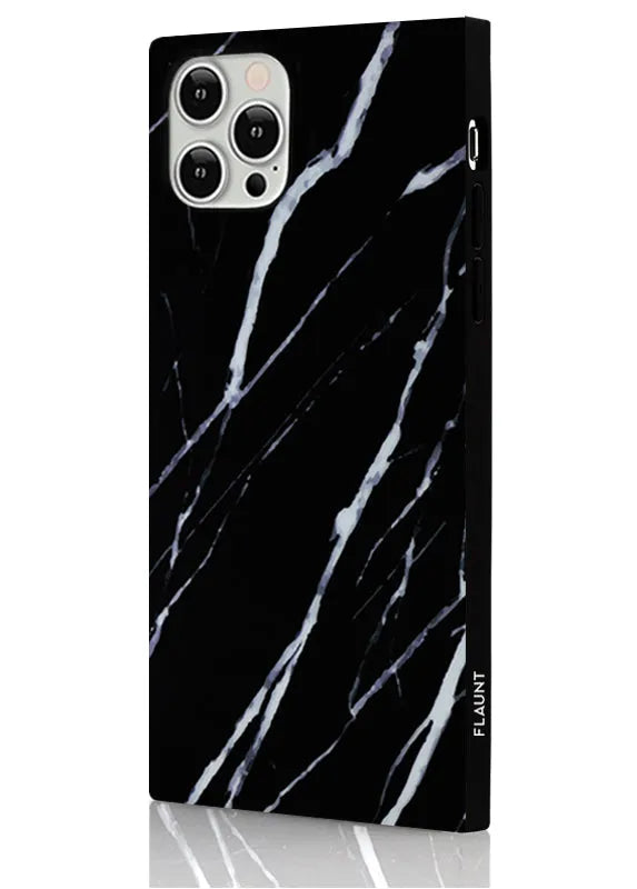SQUARE® Black Marble iPhone Case