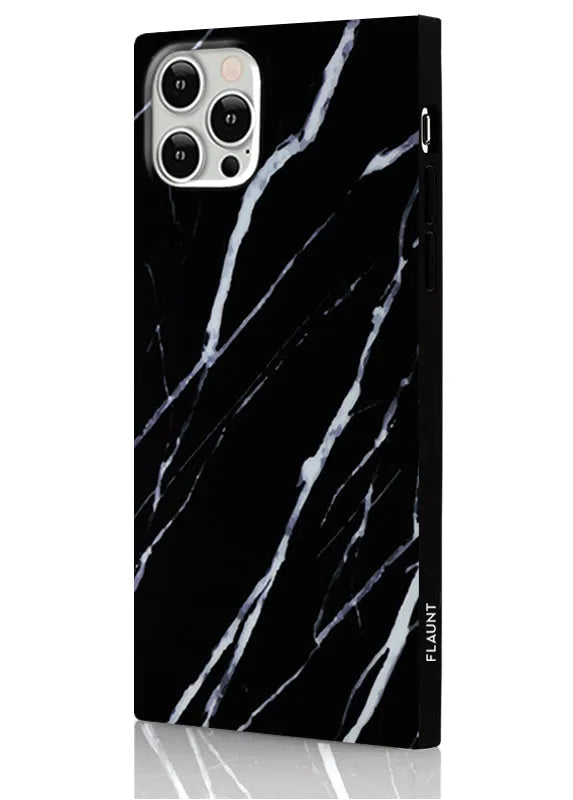SQUARE® Black Marble iPhone Case