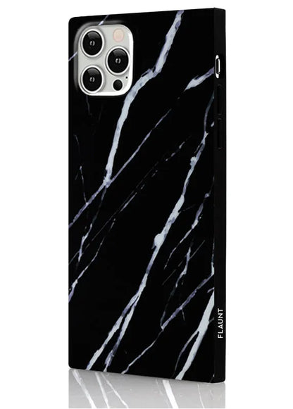 SQUARE® Black Marble iPhone Case