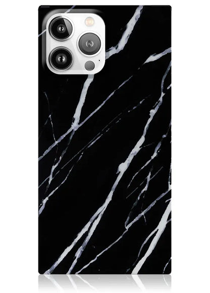 SQUARE® Black Marble iPhone Case