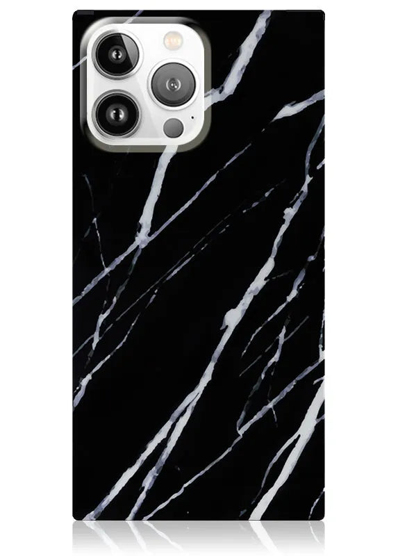 SQUARE® Black Marble iPhone Case