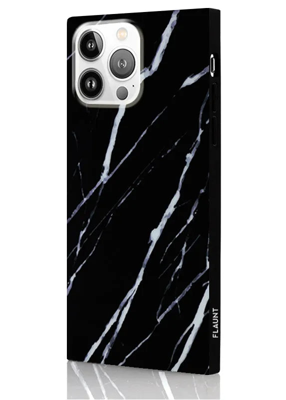SQUARE® Black Marble iPhone Case