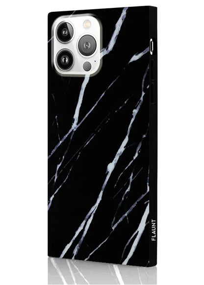 SQUARE® Black Marble iPhone Case