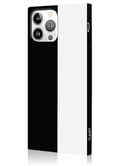 SQUARE® Black and White Colorblock iPhone Case