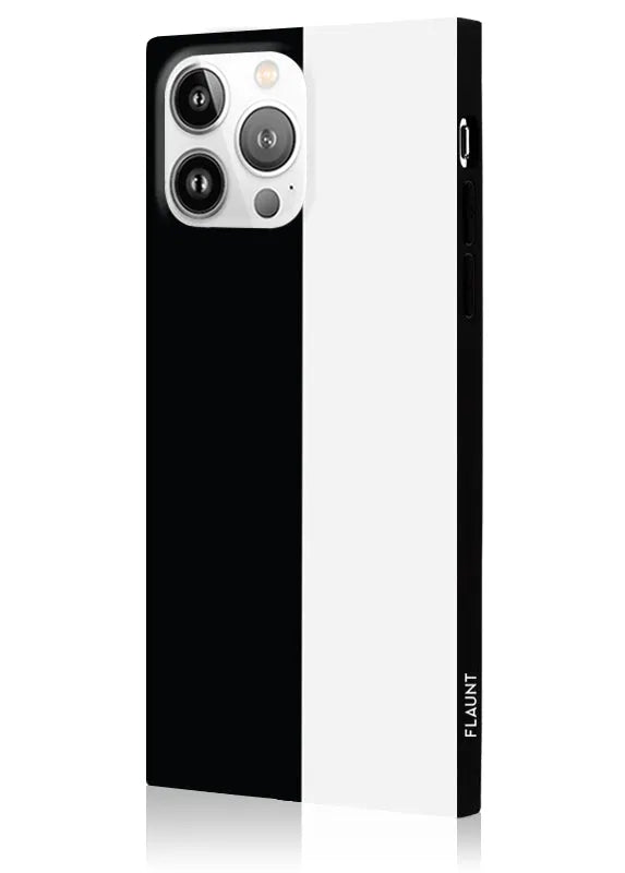 SQUARE® Black and White Colorblock iPhone Case
