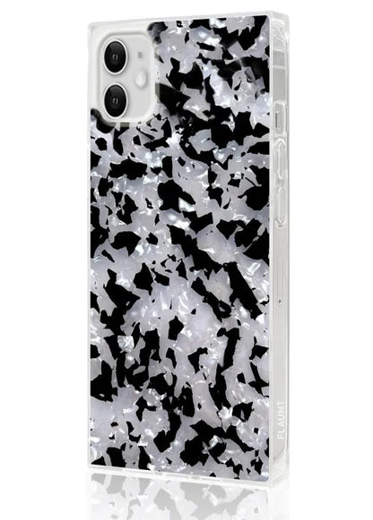 SQUARE® Black & White Tortoise Shell iPhone Case