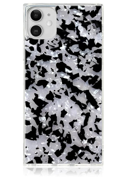 SQUARE® Black & White Tortoise Shell iPhone Case