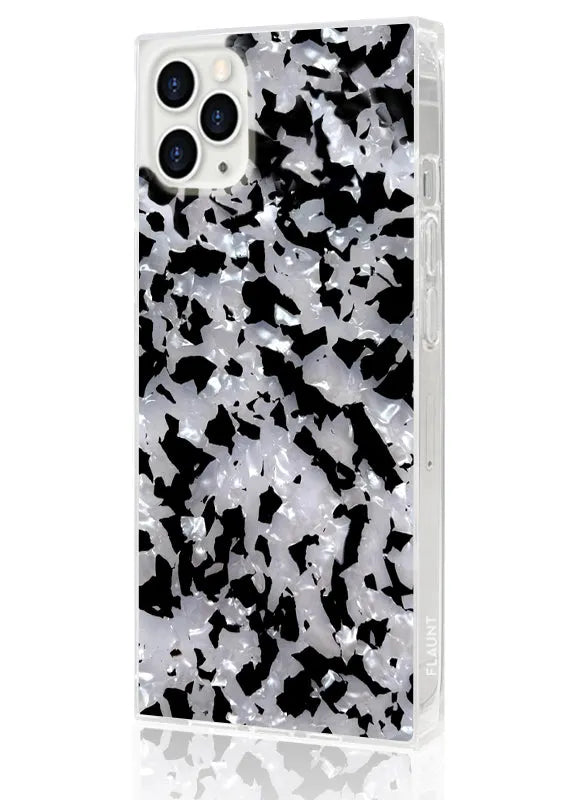 SQUARE® Black & White Tortoise Shell iPhone Case