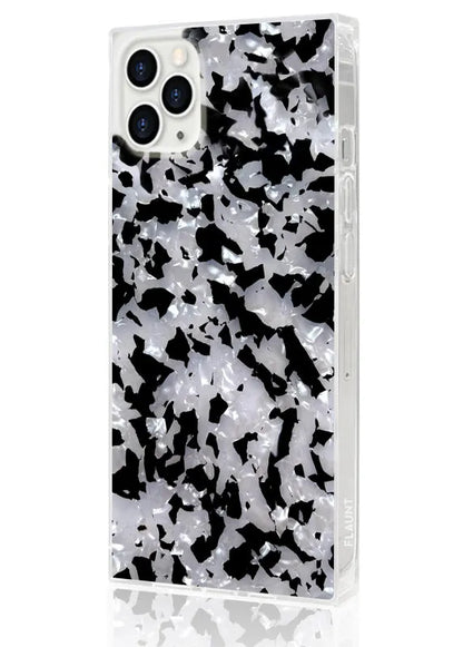 SQUARE® Black & White Tortoise Shell iPhone Case