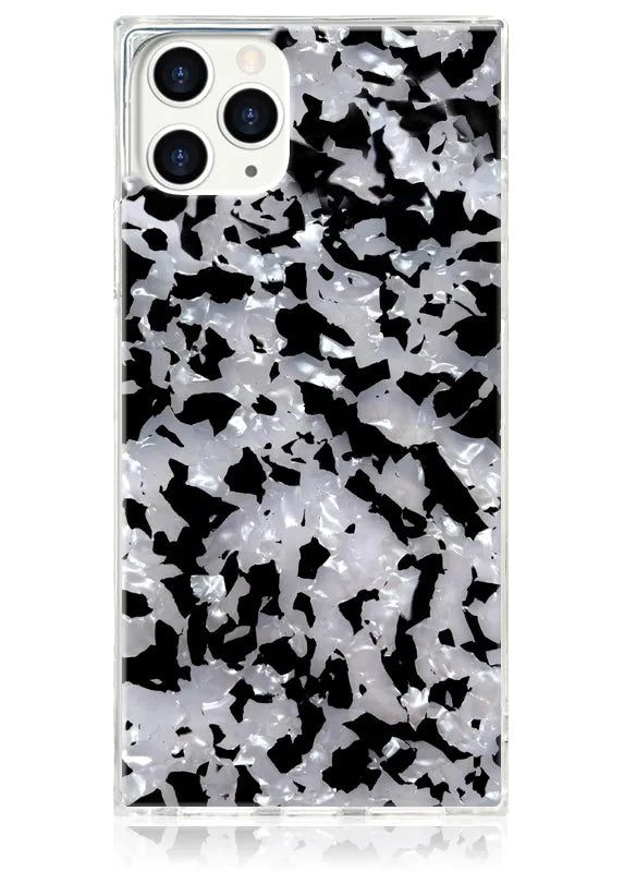SQUARE® Black & White Tortoise Shell iPhone Case