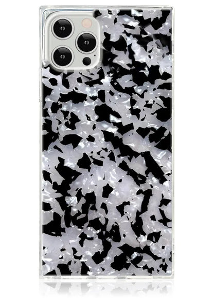 SQUARE® Black & White Tortoise Shell iPhone Case