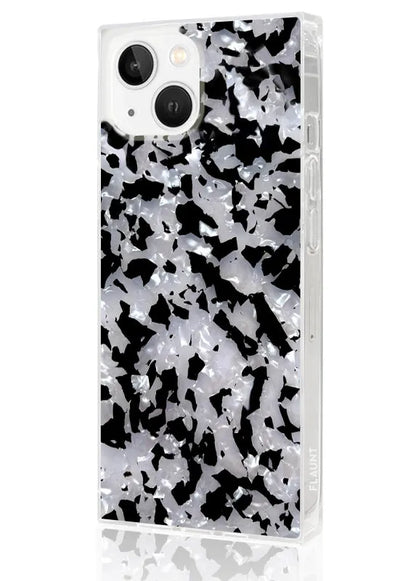 SQUARE® Black & White Tortoise Shell iPhone Case