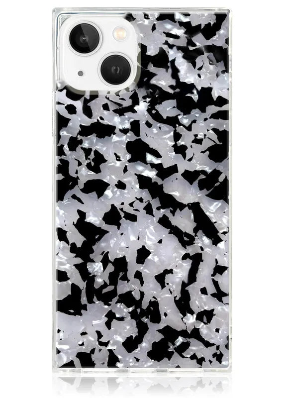 SQUARE® Black & White Tortoise Shell iPhone Case