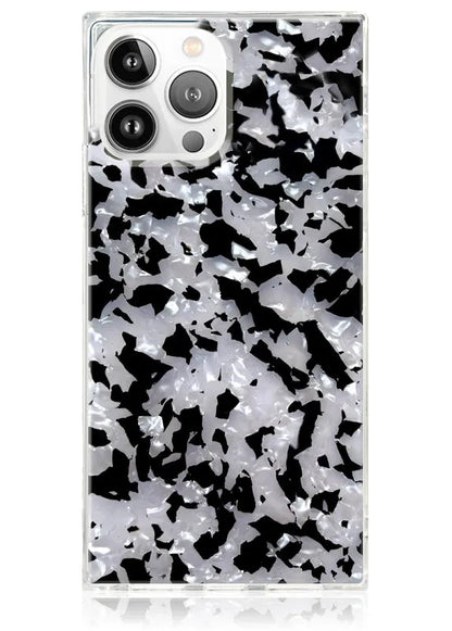 SQUARE® Black & White Tortoise Shell iPhone Case