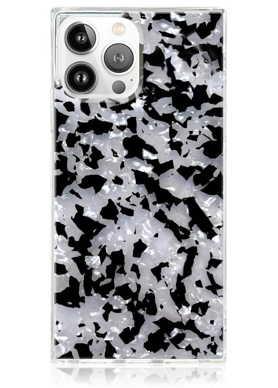 SQUARE® Black & White Tortoise Shell iPhone Case