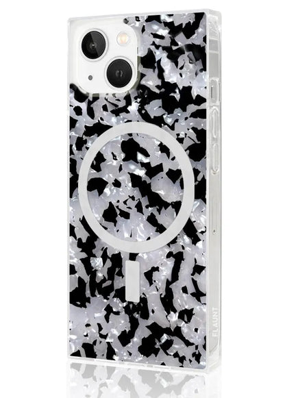 SQUARE® Black & White Tortoise Shell iPhone Case